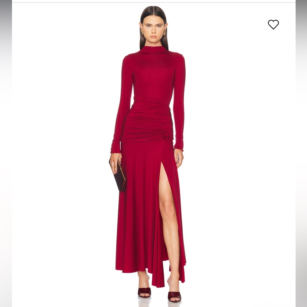 Maygel Coronel MAGEIA red dress Elegant Red Long Sleeve Dress